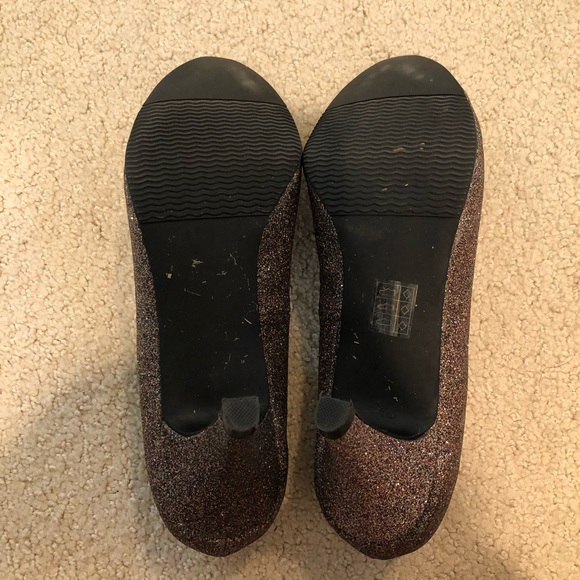 Call It Spring Brown Glitter 2inch Heels - Picture 4 of 6